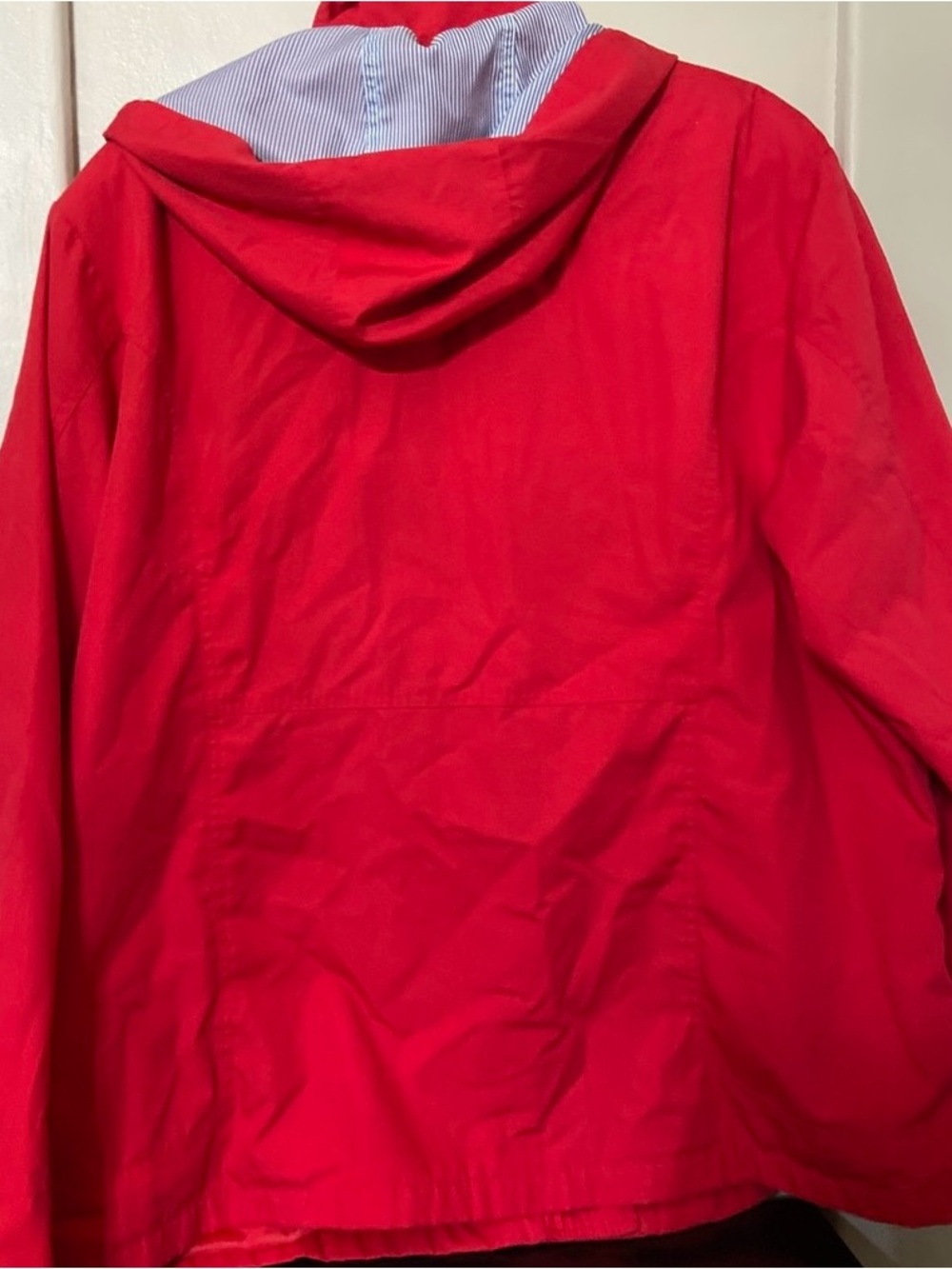 Red Hooded Utility Jacket for Women - Picture 5 of 7